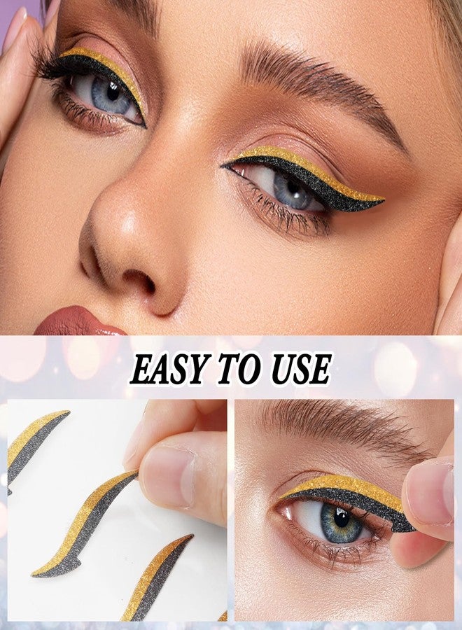 GEUUFEA Glitter Eye Line Strips - Adhesive Instant Eyeliner Makeup Stickers for Eyes Dress Up - Image 4